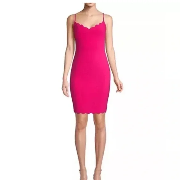 Revolve Likely Lolita scallop hot pink dress